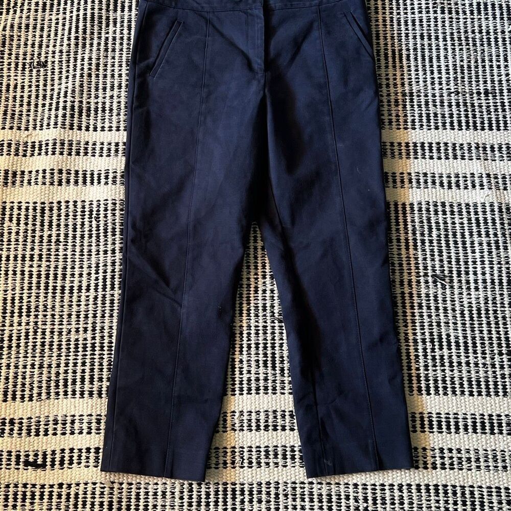 Tory Burch Size 12 Navy Blue Straight Leg pants